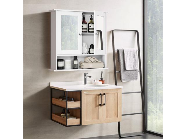 Bathroom Wall Mount Mirror Cabinet Organizer