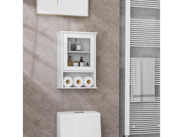 Bathroom Wall Mounted Adjustable Hanging Storage Medicine Cabinet