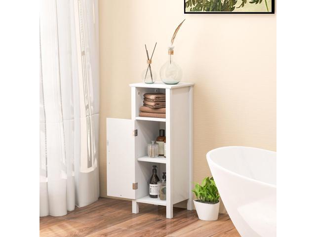 1-Door Freestanding Bathroom Cabinet with Open Shelf