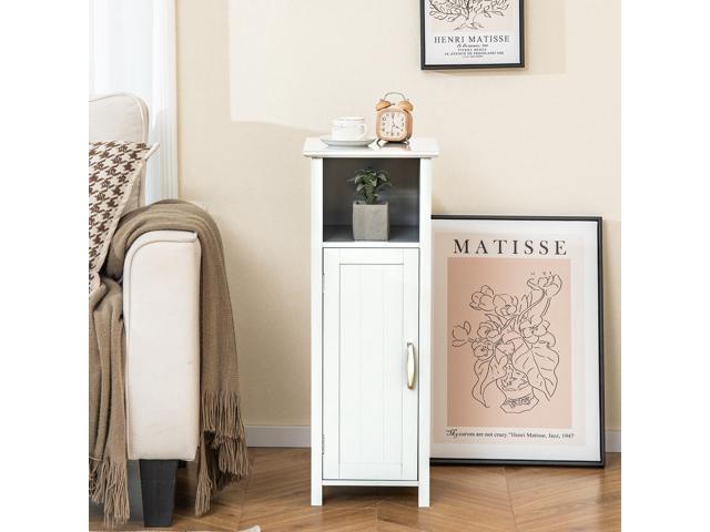 1-Door Freestanding Bathroom Cabinet with Open Shelf
