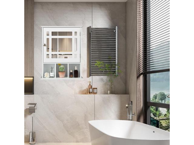 Wall Mounted and Mirrored Bathroom Cabinet