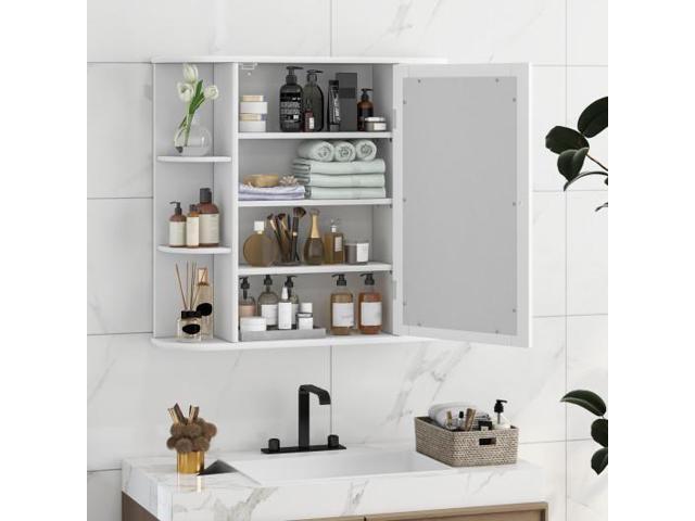 Multipurpose Mount Wall Surface Bathroom Storage Cabinet with Mirror