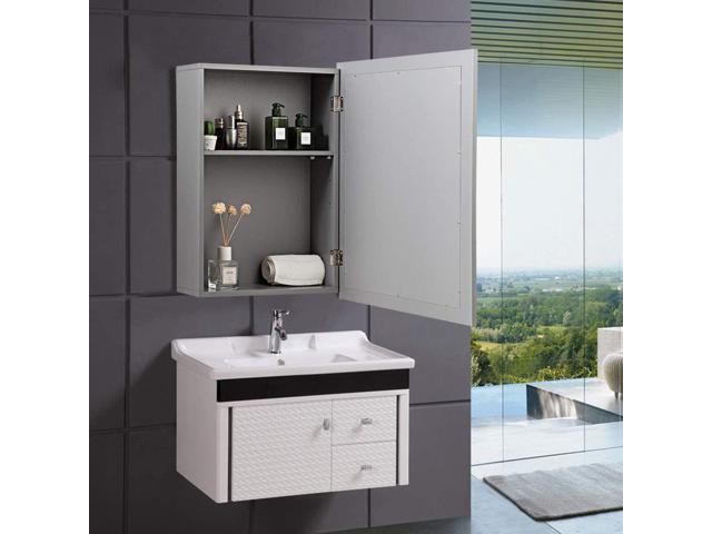 Wall Mounted Adjustable Medicine Storage Mirror Cabinet