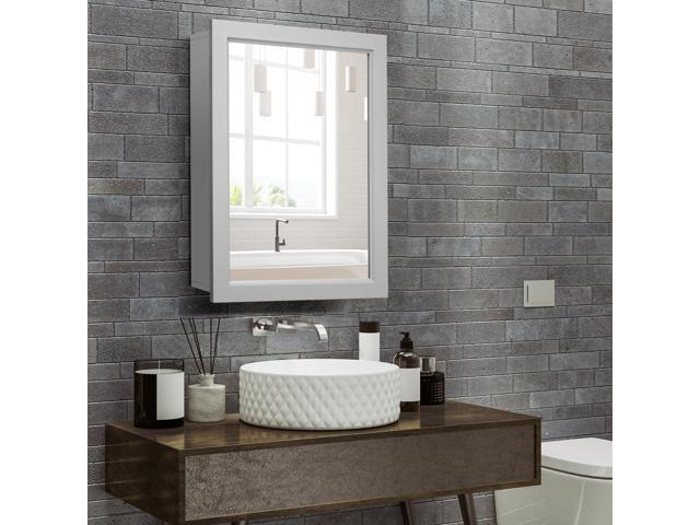 Wall Mounted Adjustable Medicine Storage Mirror Cabinet