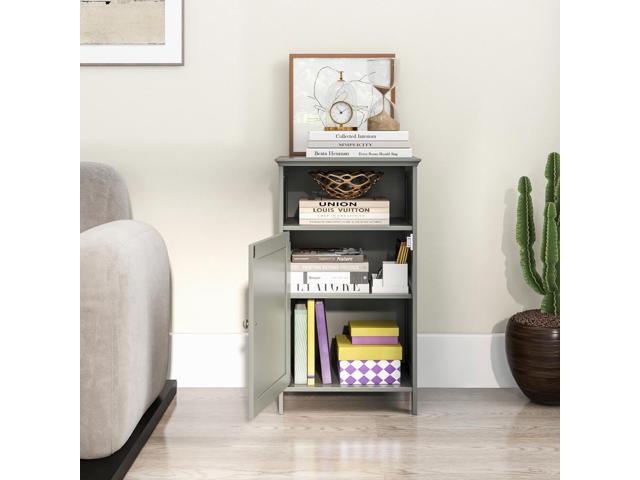 Bathroom Freestanding Adjustable Shelf Floor Storage Cabinet