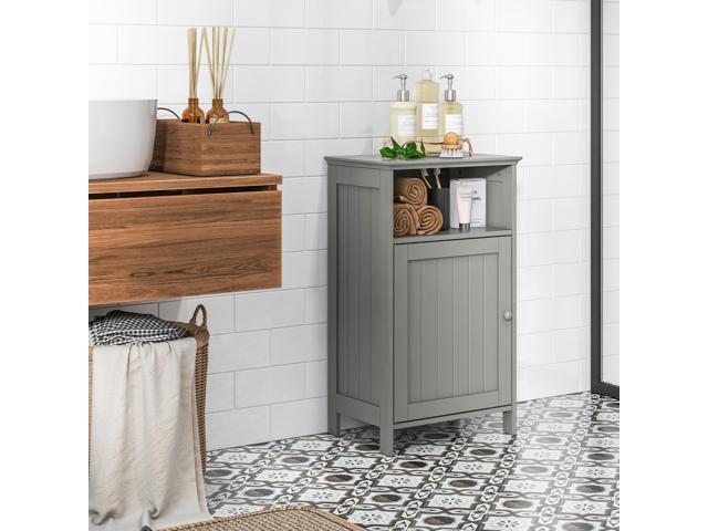 Bathroom Freestanding Adjustable Shelf Floor Storage Cabinet