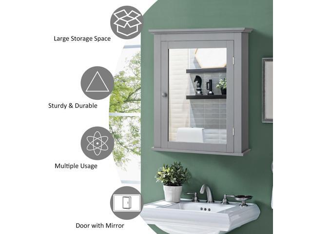 Bathroom Wall Mounted Storage Mirror Medicine Cabinet