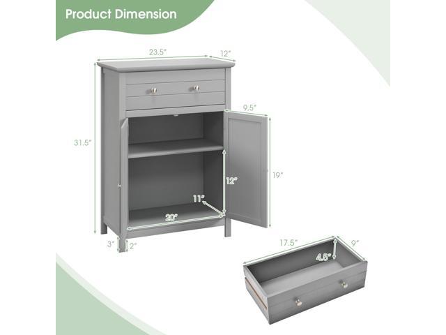Free Standing Bathroom Storage Cabinet with Large Drawer
