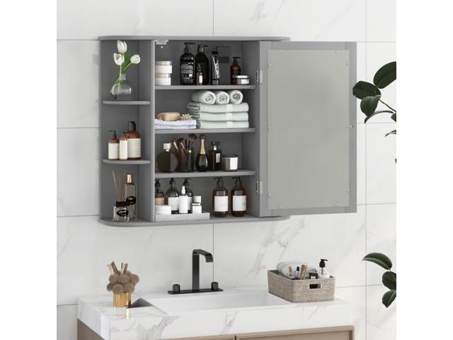 Multipurpose Mount Wall Surface Bathroom Storage Cabinet with Mirror