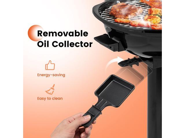 1600W Electric BBQ Grill with Removable Non-Stick Warming Rack