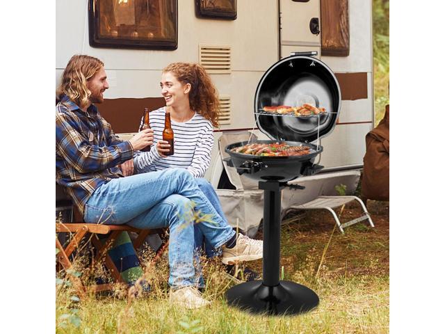 1600W Electric BBQ Grill with Removable Non-Stick Warming Rack