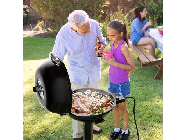 1600W Portable Electric BBQ Grill with Removable Non-Stick Rack