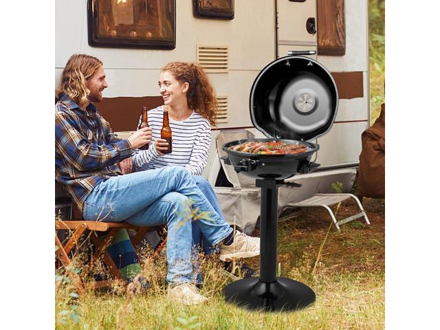 1600W Portable Electric BBQ Grill with Removable Non-Stick Rack