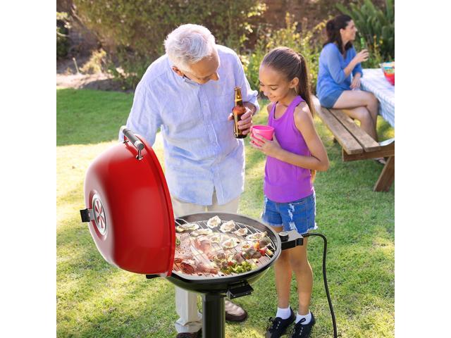 1600W Portable Electric BBQ Grill with Removable Non-Stick Rack