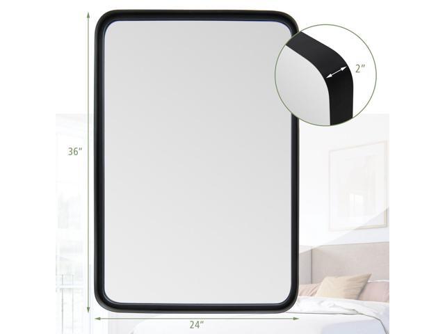 SlickBlue Rectangular Wall Mount Bathroom Mirror with Solid Steel Frame