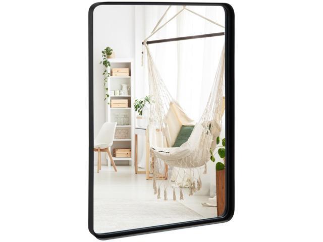 SlickBlue Rectangular Wall Mount Bathroom Mirror with Solid Steel Frame