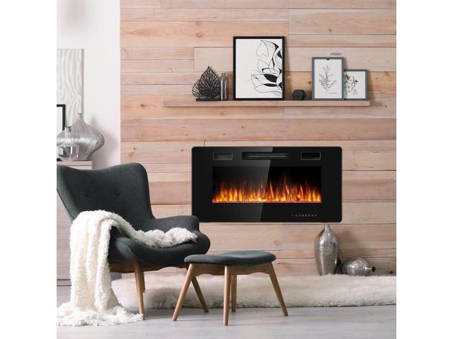 SlickBlue 36 Inch Ultra Thin Wall Mounted Electric Fireplace