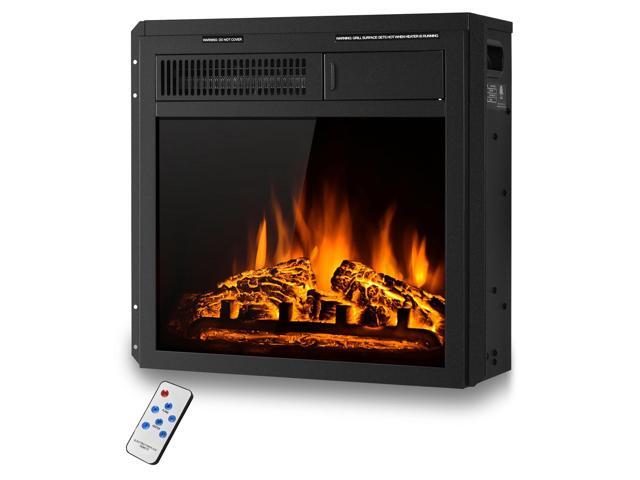 SlickBlue 18 Inch Electric Fireplace Insert with Log and Remote Control