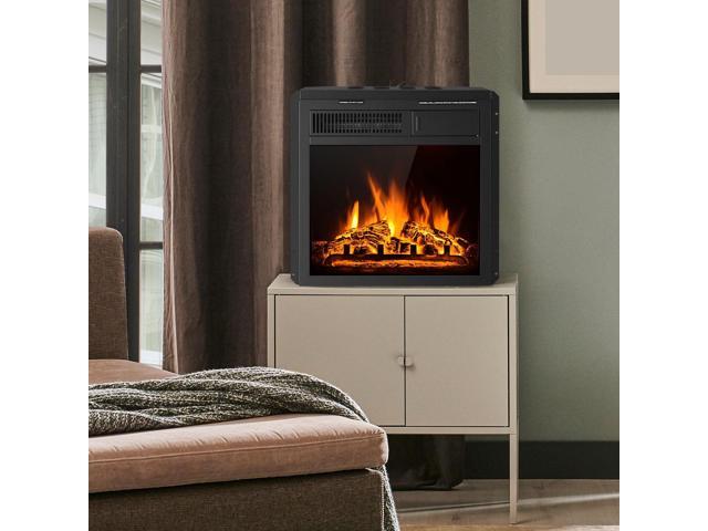 SlickBlue 18 Inch Electric Fireplace Insert with Log and Remote Control