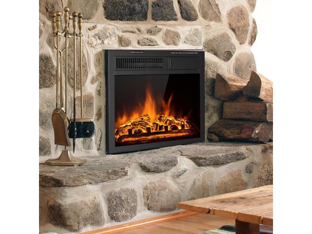 SlickBlue 18 Inch Electric Fireplace Insert with Log and Remote Control