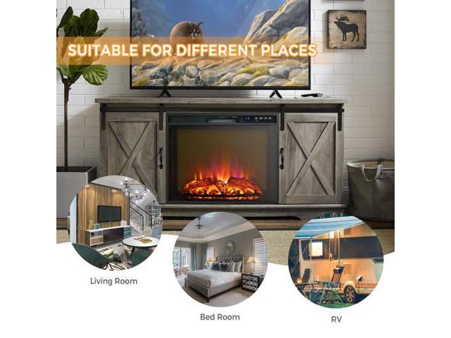 SlickBlue 26 Inch Recessed Electric Fireplace heater with Remote Control