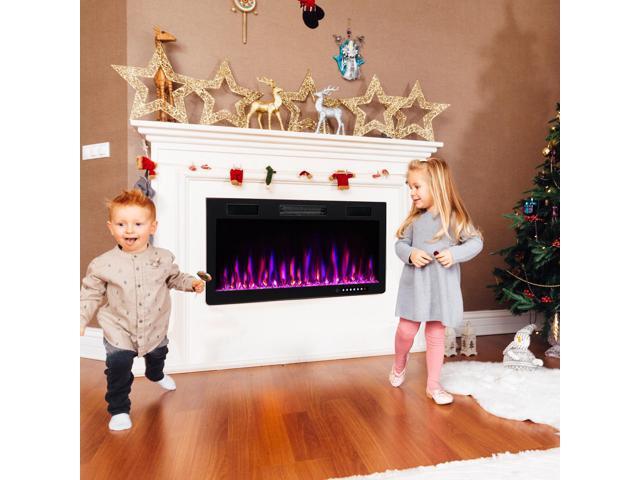 SlickBlue Electric Fireplace Recessed and Wall Mounted for 2' x 6' Stud-40 Inches