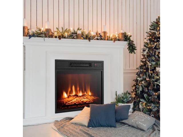 SlickBlue 18 Inch Electric Fireplace Inserted with Adjustable LED Flame