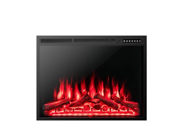 SlickBlue 34 Inch Electric Fireplace Recessed with Adjustable Flames