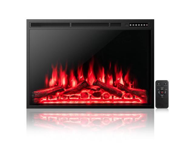 SlickBlue 37 Inch Electric Fireplace Recessed with Adjustable Flames