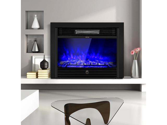 SlickBlue 28.5 Inch Electric Fireplace Recessed with 3 Flame Colors