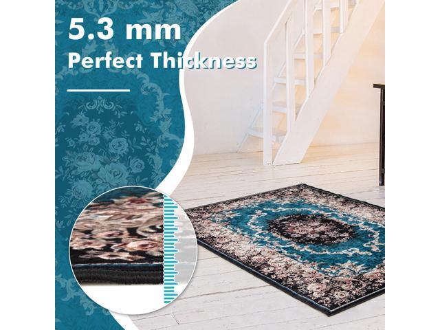 SlickBlue Area Rug with Non-Shedding Surface and Anti-slip Bottom-S