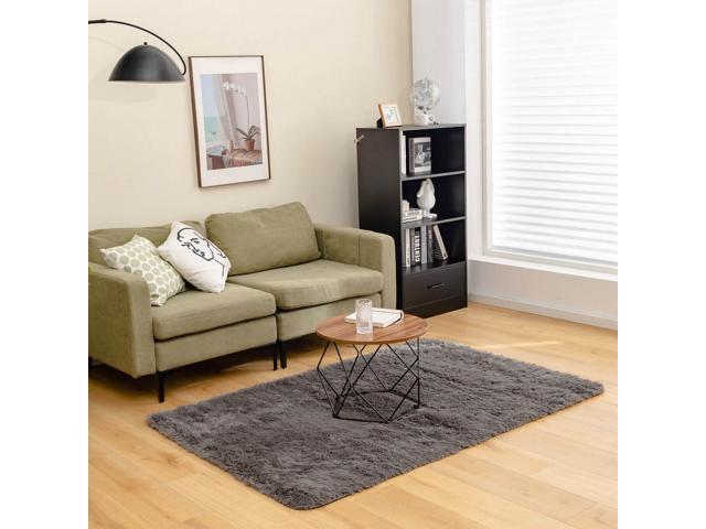 SlickBlue 4x6 Feet Modern Soft Shag Rug with Non-slip Grip Dots