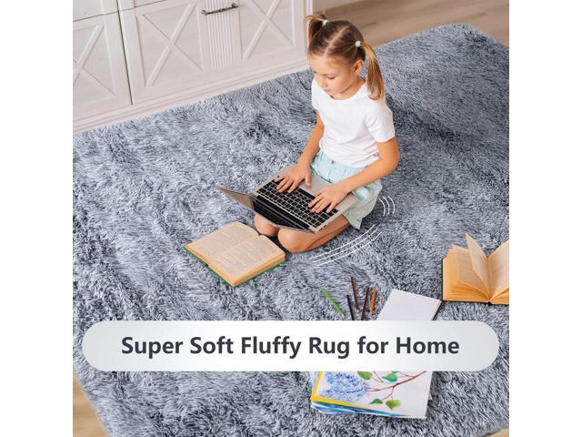 SlickBlue 5 x 7 Feet Modern Rectangular Soft Shag Area Rug for Living Room Bedroom