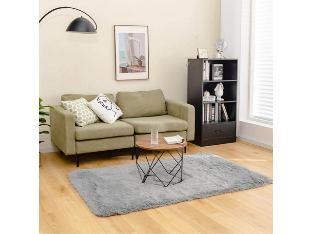 SlickBlue 4x6 Feet Modern Soft Shag Rug with Non-slip Grip Dots