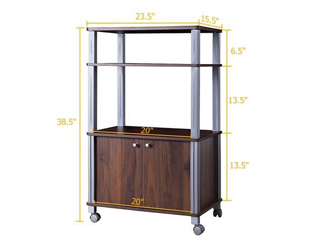 SlickBlue Microwave Rack Stand Rolling Storage Cart