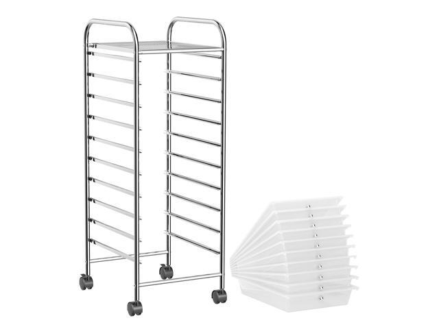 SlickBlue 10 Drawer Rolling Storage Cart Organizer with 4 Universal Casters