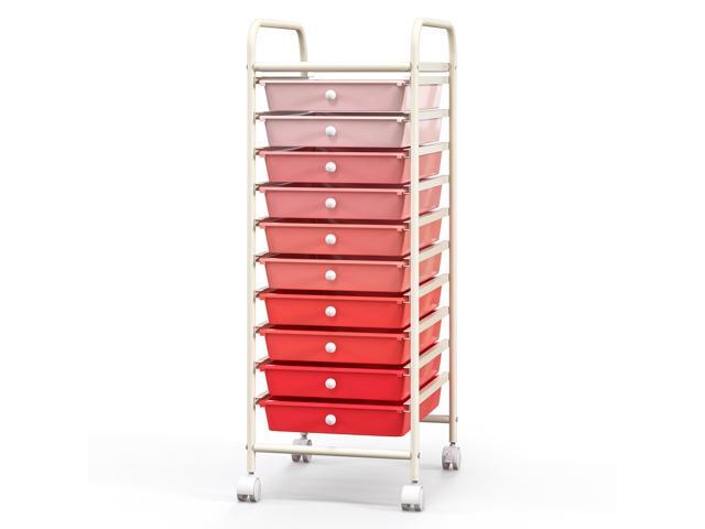 SlickBlue 10 Drawer Rolling Storage Cart Organizer with 4 Universal Casters