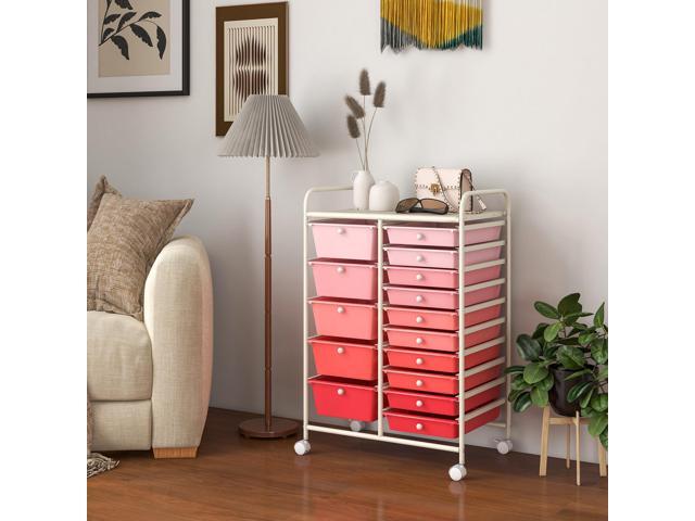 SlickBlue 15-Drawer Utility Rolling Organizer Cart Multi-Use Storage