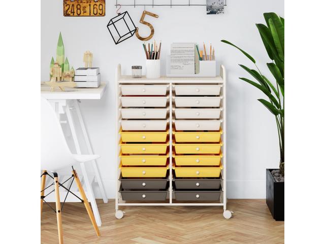 SlickBlue 20 Drawers Storage Rolling Cart Studio Organizer