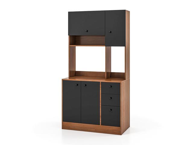 SlickBlue 71 Inch Kitchen Pantry with 3 Storage Cabinet and 3 Deep Drawers