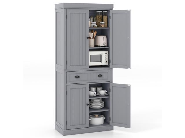 SlickBlue Cupboard Freestanding Kitchen Cabinet w/ Adjustable Shelves