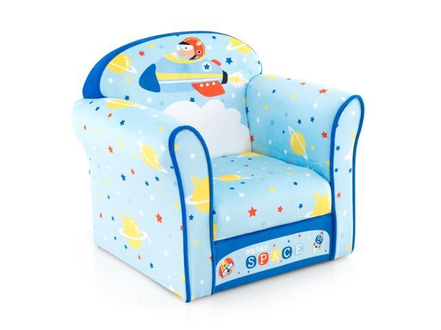 SlickBlue Toddlers Sofa Chair with Velvet Fabric Cover High Density Sponge Filling
