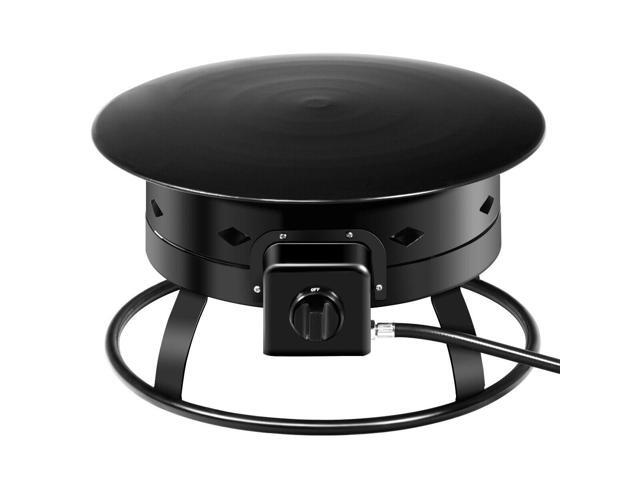 SlickBlue 58 000BTU Firebowl Outdoor Portable Propane Gas Fire Pit with Cover and Carry Kit