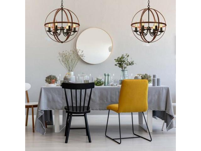 SlickBlue 6-Light Orb Chandelier Rustic Vintage Ceiling Lamp