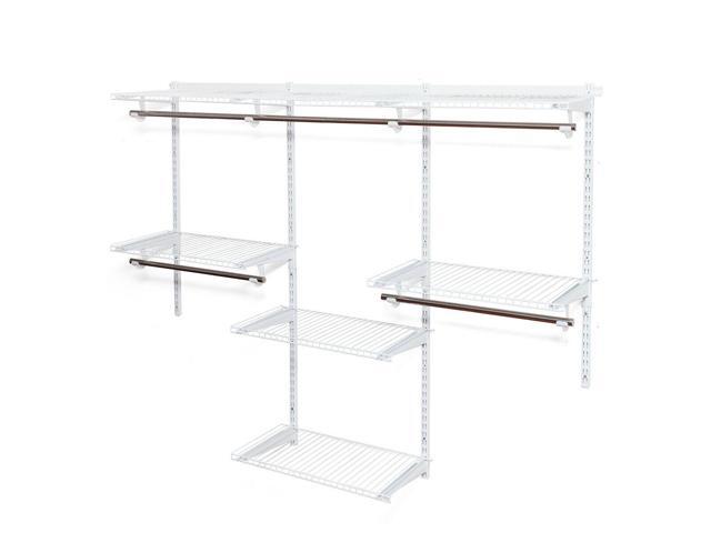 SlickBlue Adjustable Wall Mounted Closet Rack System with Shelf