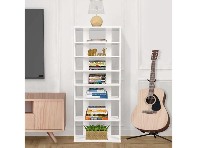 SlickBlue 7-Tier Dual 14 Pair Shoe Rack Free Standing Concise Shelves Storage