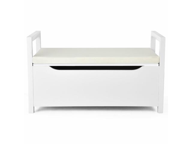 SlickBlue Shoe Storage Bench with Cushion Seat for Entryway