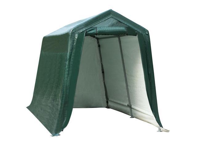 SlickBlue Outdoor Carport Shed with Sidewalls and Waterproof Ripstop Cover-7 x 12 ft
