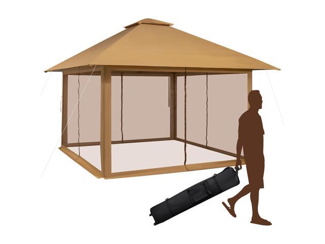 SlickBlue 13 x 13 Feet Pop-up Instant Canopy Tent with Mesh Sidewall