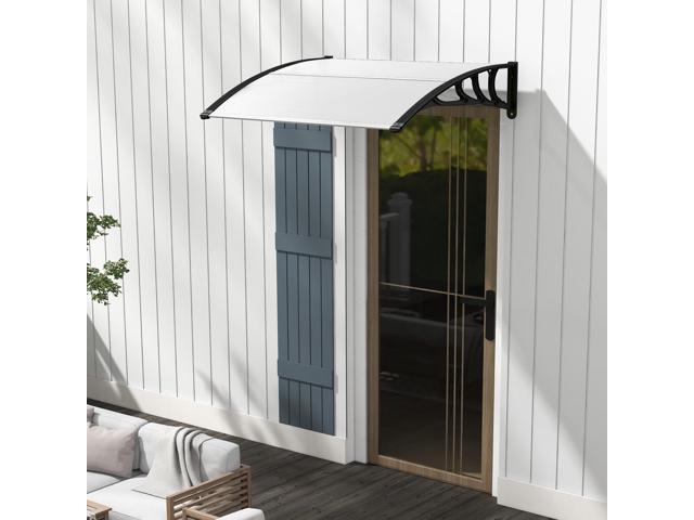 SlickBlue 48 x 40 Inch Outdoor Front Door Window Awning Door Canopy Exterior